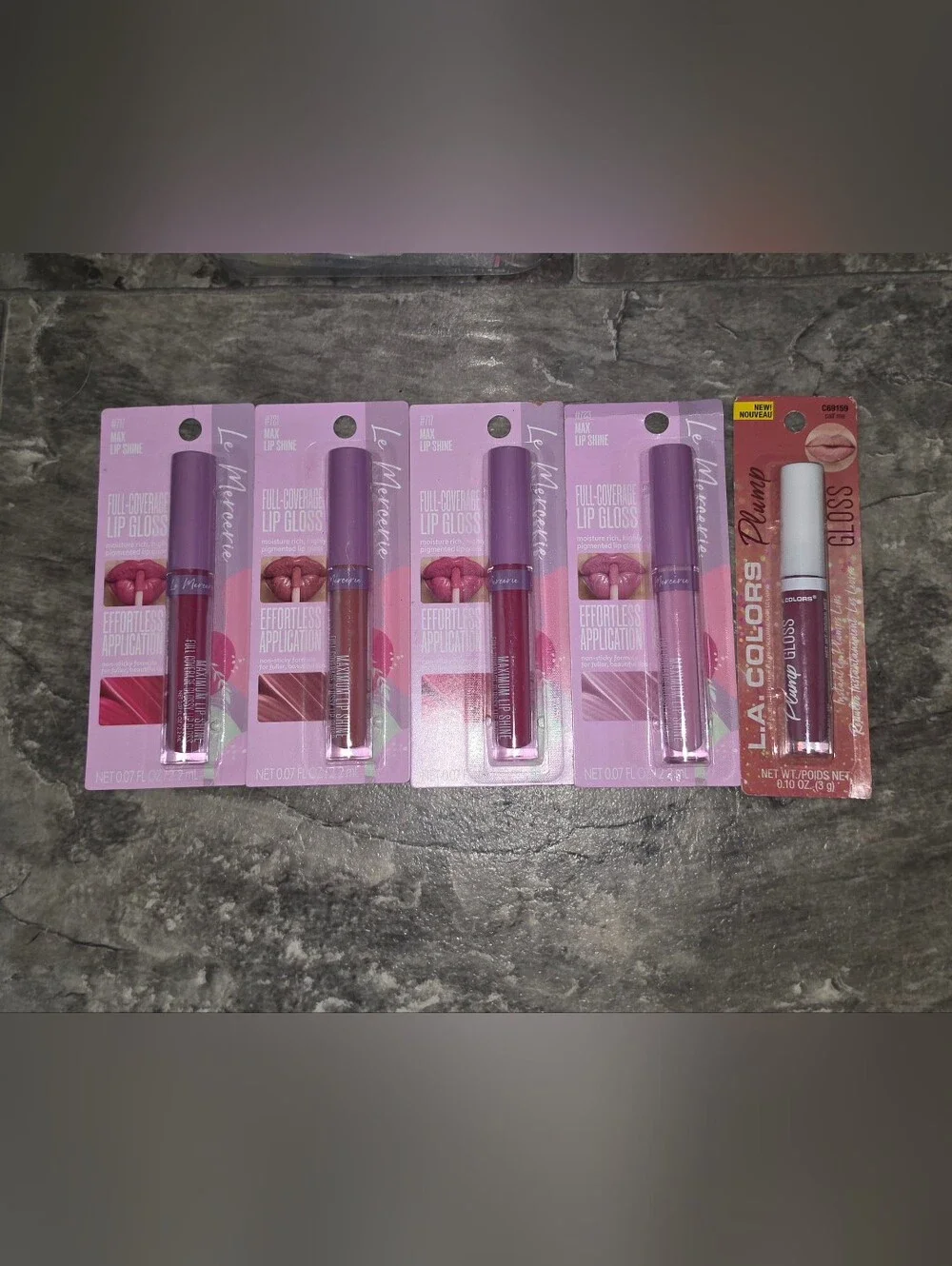 LeMercerie Full-Coverage Lip Gloss - Assorted Shades + LA Colors Plump Gloss